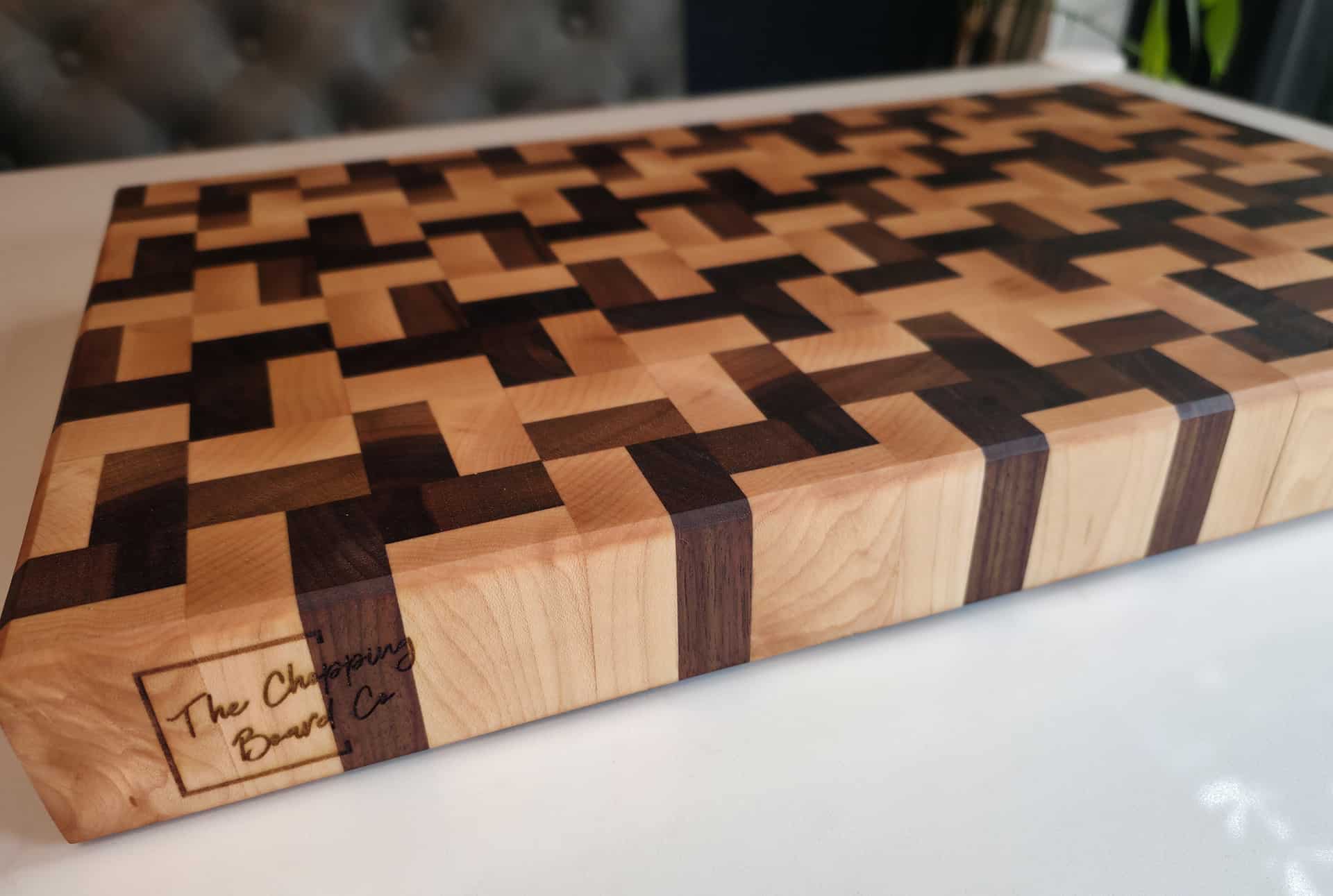 Handcrafted Black Walnut & Maple End-Grain Butcher Block