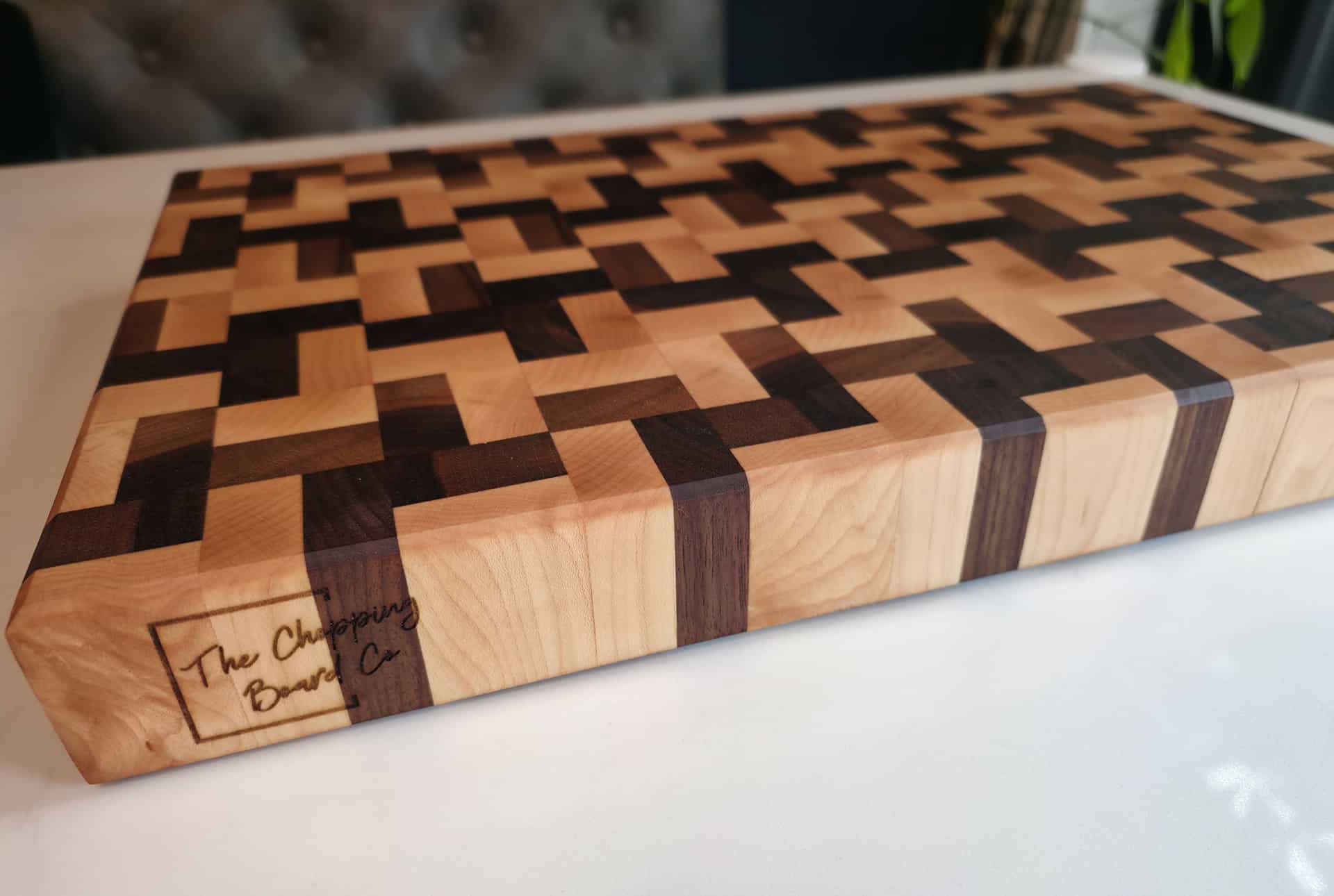 Handcrafted Black Walnut & Maple End-Grain Butcher Block