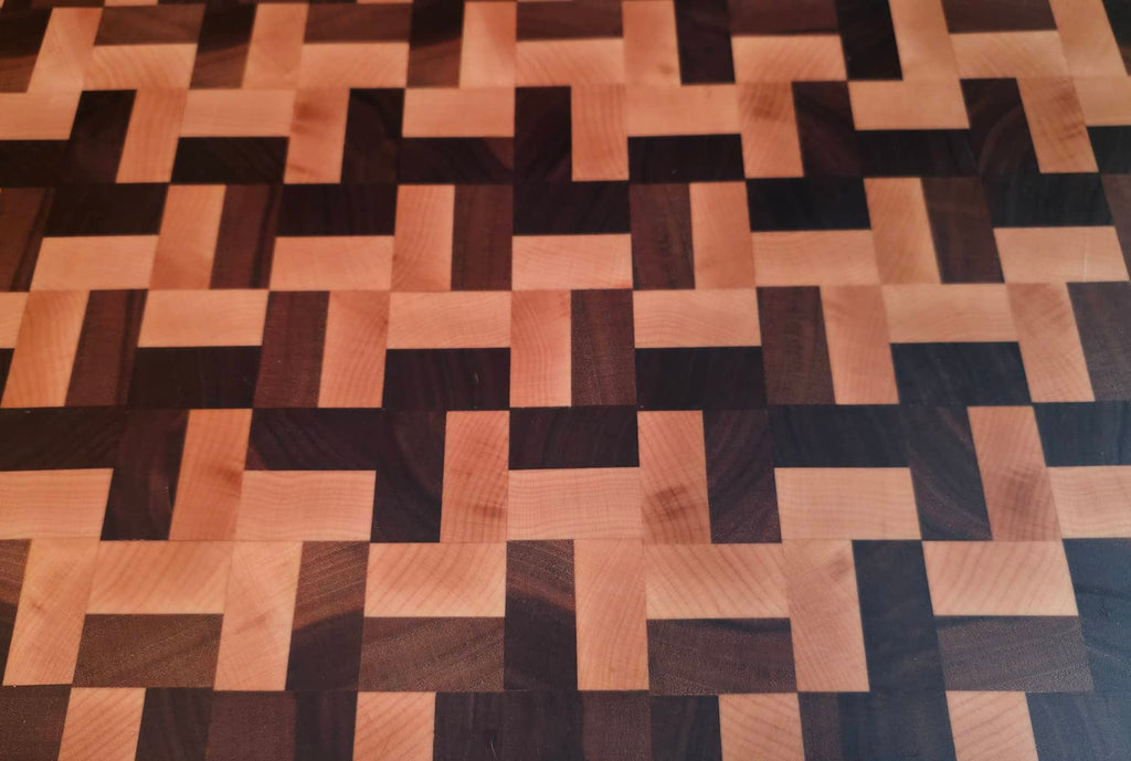 Handcrafted Black Walnut & Maple End-Grain Butcher Block