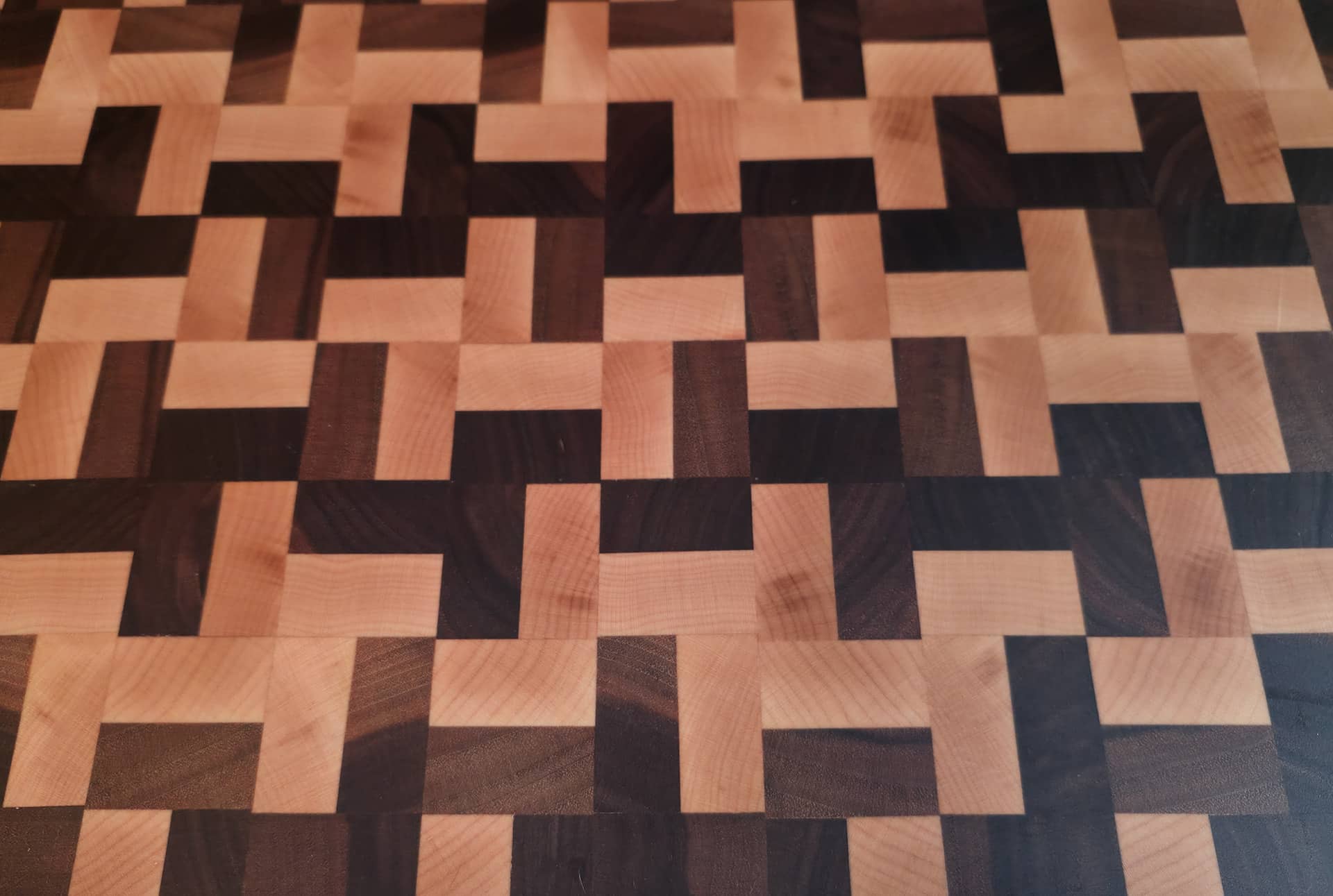 Handcrafted Black Walnut & Maple End-Grain Butcher Block