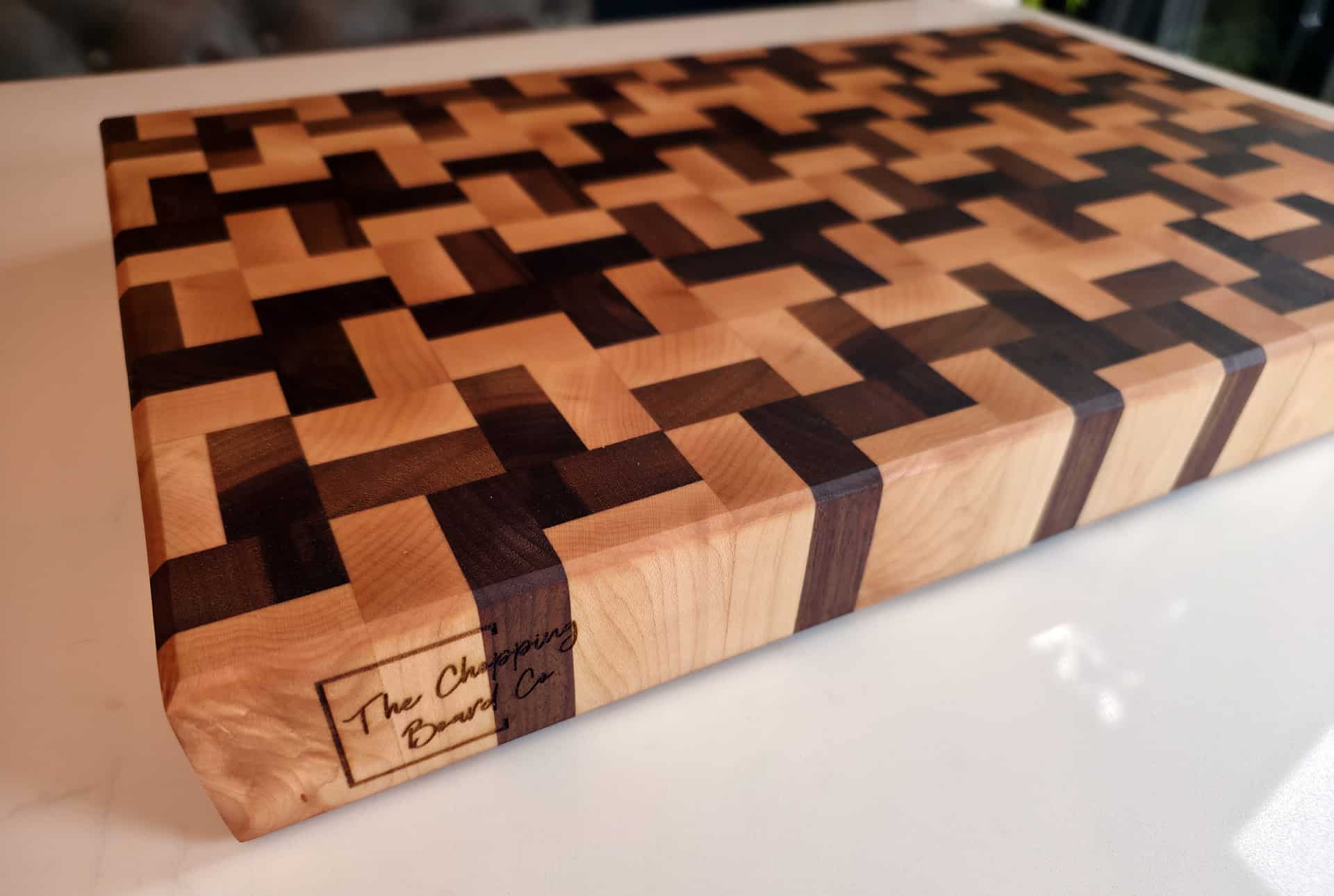 Handcrafted Black Walnut & Maple End-Grain Butcher Block