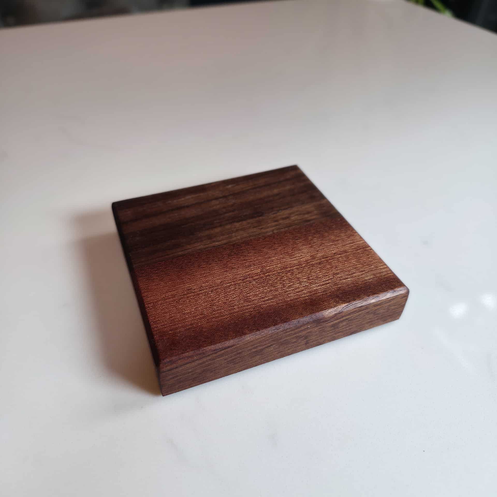 Set of 4 Black Walnut & Mahogany Coasters