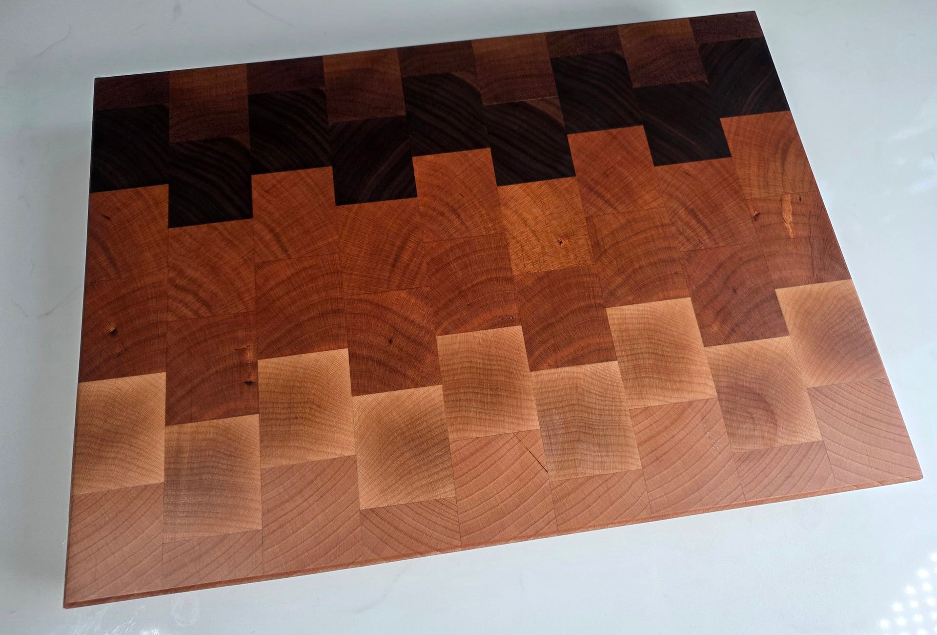 Ombre Walnut, Cherry, Beech & Maple Butcher’s Block