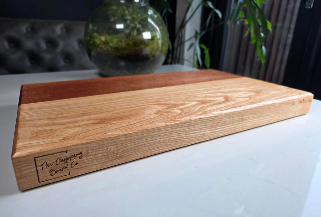 Mahogany and Oak Offset Serving Board