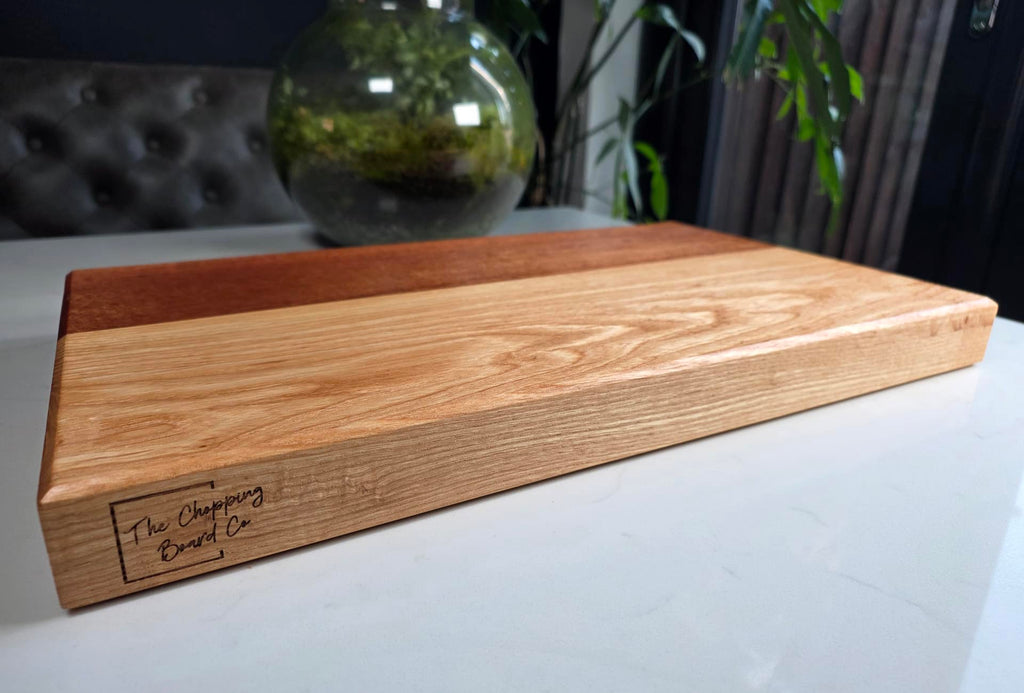 Mahogany and Oak Offset Serving Board