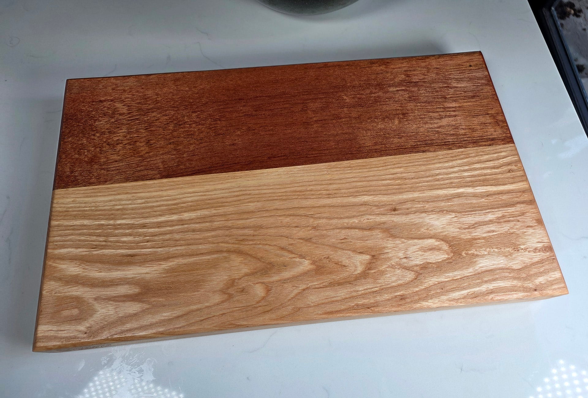 Mahogany and Oak Offset Serving Board