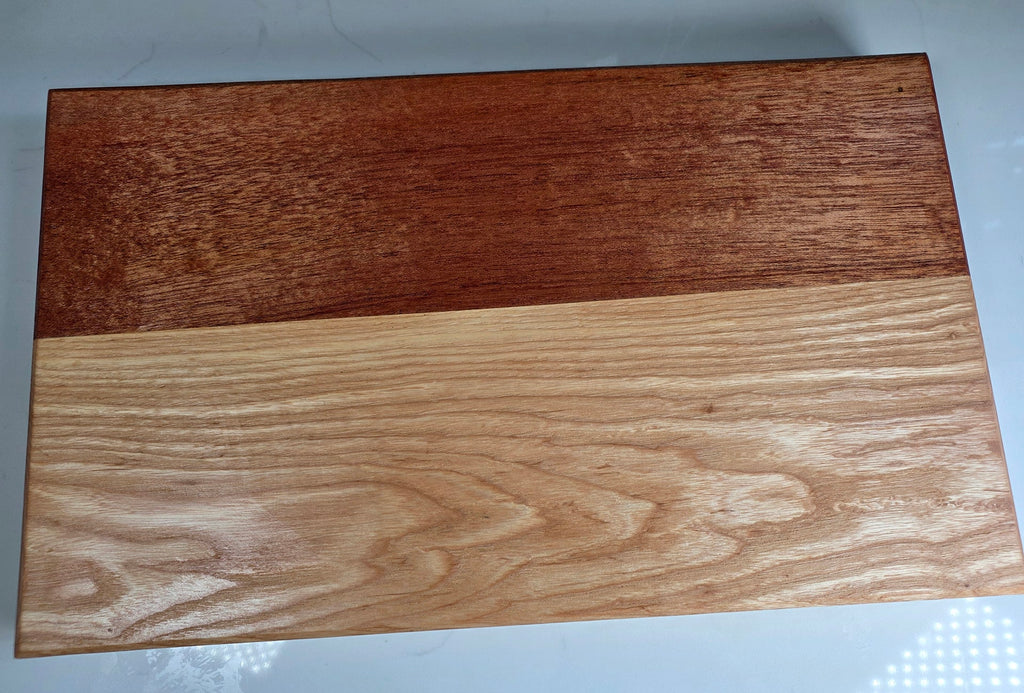 Mahogany and Oak Offset Serving Board