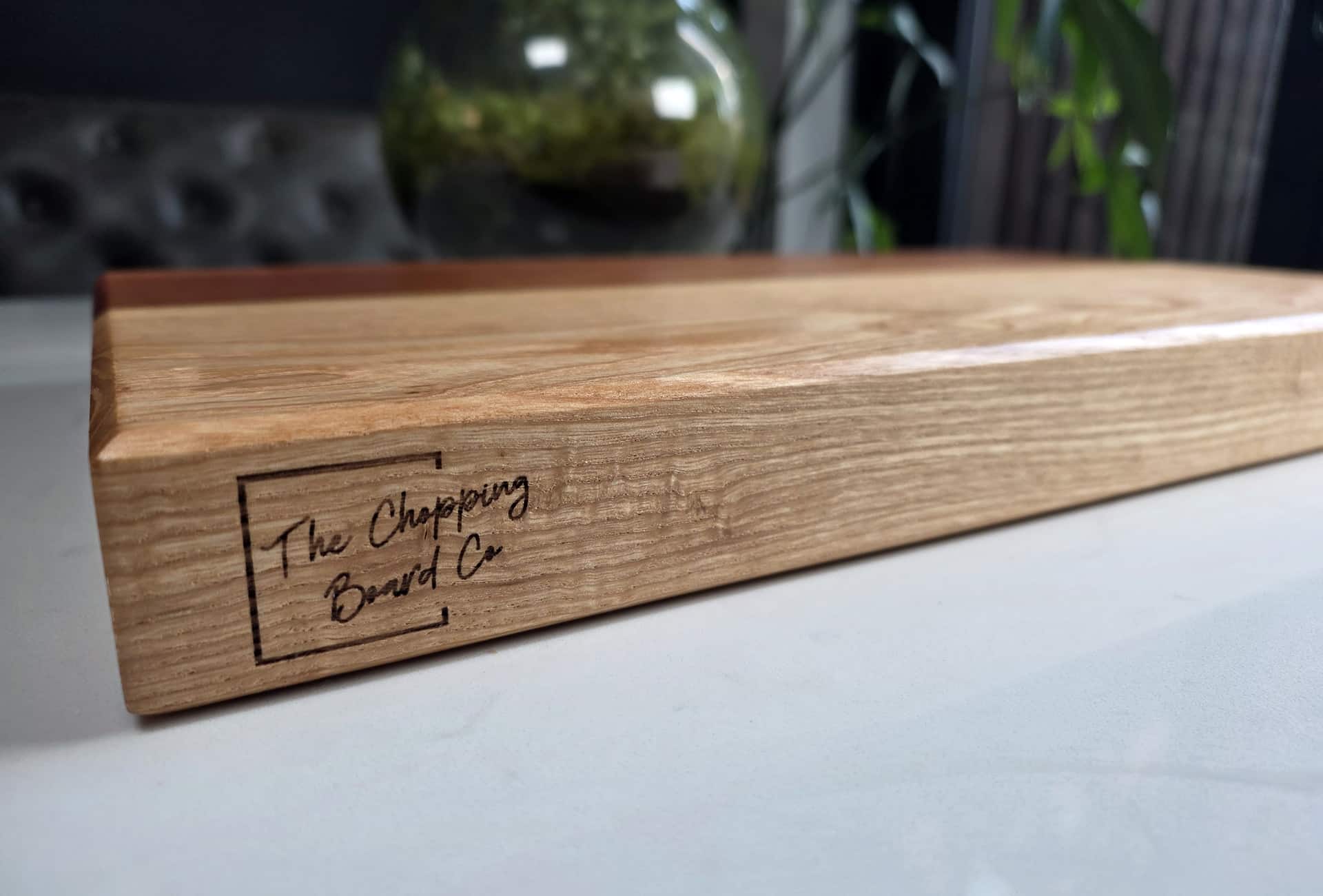 Mahogany and Oak Offset Serving Board